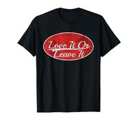 Love It Or Leave It Patriotic Varsity Graphic T-Shirt