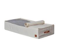 LOVE IT STORE IT - Premium - Boite de rangement sous le lit en lin avec couvercle - Boîte de rangement de vêtements - Caisse pliable pour la chambre ou la penderie - Beige - 90x45x18 cm