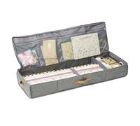 LOVE IT STORE IT - Premium Boite Rangement Papier Cadeau, gris clair | Sac Rangement Papier Cadeau, Range Papier Cadeau avec 3 Compartiments, Tissu Résistant, 90x30x12cm