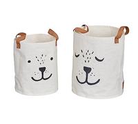 LOVE IT STORE IT - Premium - Lot de 2 Paniers de Rangement Polyvalents en Tissu avec Poignées, Intérieur Lavable, Beige - Pour Chambre d’Enfant, Salon et Salle de Bain