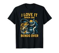 Love It When She Bends Over Funny Big Mouth Bass Fishi Homme T-Shirt