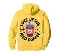 Love Jesus and Iced Coffee Jolies Christian Women Sweat à Capuche