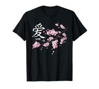 Love Kanji Symbol & Japanese Sakura Valentine’s Day T-Shirt