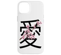 Love Kanji Symbol & Sakura Flowers Valentine’s Day Coque pour iPhone 14 Plus