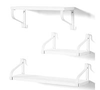 Love-KANKEI Blanche Lot de 3 Étagère Murale Bois Max. 20KG