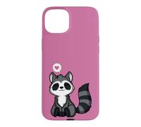 Love Kawaii Adorable Raton Laveur Coque pour iPhone 15 Plus