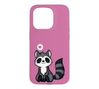 Love Kawaii Adorable Raton Laveur Coque pour iPhone 15 Pro