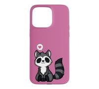 Love Kawaii Adorable Raton Laveur Coque pour iPhone 15 Pro Max