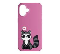 Love Kawaii Adorable Raton Laveur Coque pour iPhone 16