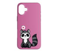 Love Kawaii Adorable Raton Laveur Coque pour iPhone 16 Plus