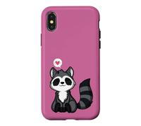 Love Kawaii Adorable Raton Laveur Coque pour iPhone X/XS