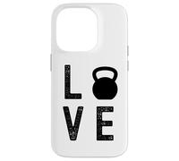 Love Kettlebell Workout Fitness Kettlebell Sport Gym Coque pour iPhone 14 Pro