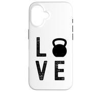 Love Kettlebell Workout Fitness Kettlebell Sport Gym Coque pour iPhone 16