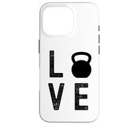 Love Kettlebell Workout Fitness Kettlebell Sport Gym Coque pour iPhone 16 Pro