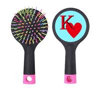 Love King Brosse à cheveux démêlante en forme de cœur K Poker Base coussin