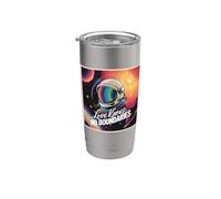 Love Knows No Boundaries Astronaute arc-en-ciel Gay Space Mission Gobelet isotherme en acier inoxydable double paroi