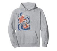 Love Koi Fish Peinture Japonaise Vintage La Carpe Rouge 1800 Sweat à Capuche