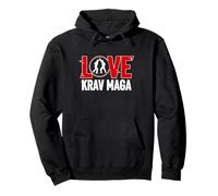 Love Krav Maga Self Defense Arts Martiaux MMA israéliens Sweat à Capuche