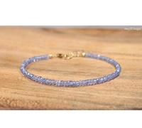 LOVE KUSH JEWELRY Tanzanite Bracelet, Tanzanite Jewelry, Gemstone Bracelet, Stacking, December Birthstone