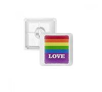 Love LGBT Rainbow Homo PBT Cache-clés pour Clavier mécanique Blanc OEM sans marquage R4 Multicolore