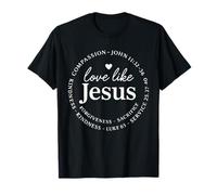 Love Like Jesus Christian Groovy Verse Bible Worship Church T-Shirt