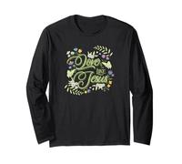 Love Like Jesus Floral Christian Faith Manche Longue