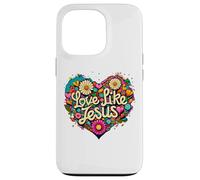 Love Like Jesus Religious God Faith Groovy Christian Girls Coque pour iPhone 13 Pro