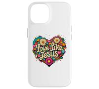 Love Like Jesus Religious God Faith Groovy Christian Girls Coque pour iPhone 14