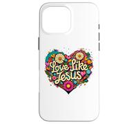 Love Like Jesus Religious God Faith Groovy Christian Girls Coque pour iPhone 16 Pro Max