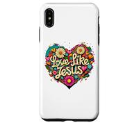 Love Like Jesus Religious God Faith Groovy Christian Girls Coque pour iPhone XS Max