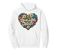 Love Like Jesus Religious God Faith Groovy Christian Girls Sweat à Capuche