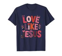 Love Like Jésus Saint Valentin Foi chrétienne Verse de la Bible T-Shirt