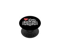 Love Line Dance, Musique Country, Design de Piste de Danse PopSockets PopGrip Adhésif