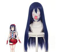 Love Live Sonoda Umi Cosplay perruques Lovelive bleu foncé longue droite résistante à la chaleur synthétique perruque de cheveux pour la fête d'halloween