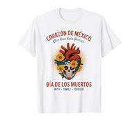 Love Lives on - Cœur Mexicain Dia de Los Muertos T-Shirt