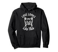Love Looks Like This Cat Kitty Lover pour Hommes, Femmes et Enfants Sweat à Capuche