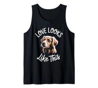 Love Looks Like This Golden Retriever pour Hommes, Femmes et Enfants Débardeur