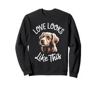 Love Looks Like This Golden Retriever pour Hommes, Femmes et Enfants Sweatshirt
