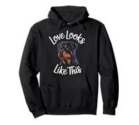 Love Looks Like This Rottweiler, Amoureux des Chiens, Hommes, Femmes et Enfants Sweat à Capuche