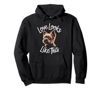 Love Looks Like This Yorkshire Terrier pour Hommes, Femmes et Enfants Sweat à Capuche