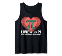 Love Math Humour Pi Real Irrationnel Never Ending Débardeur