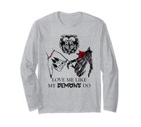Love Me Like My Demons Do Dark Romance Merch Smutty Book Manche Longue