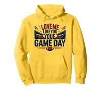 Love Me Like You Love Game Day Fan Passion Sweat à Capuche, Unisexe pour Adultes, Citron, M