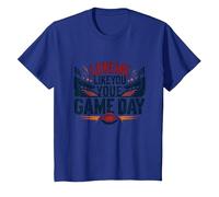 Love Me Like You Love Game Day Fan Passion T-Shirt, Enfant, Bleu Royal, 12 Ans