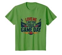 Love Me Like You Love Game Day Fan Passion T-Shirt, Enfant, Herbe, 3 Ans