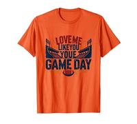 Love Me Like You Love Game Day Fan Passion T-Shirt, Homme, Orange, XXL