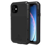 Love Mei Coque de protection intégrale pour iPhone 11, résistante aux chocs, à la poussière, aux chocs, aux chocs, à la poussière, aux chocs et au chargement sans fil avec protection d'écran Noir