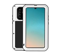 Love Mei Coque en métal pour Huawei P30 Pro avec revêtement en aluminium trempé Gorilla Glass résistant à l'eau et à la saleté pour P30Pro 16,4 cm (blanc, P30 Pro)