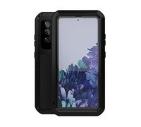 LOVE MEI Coque pour Samsung Galaxy S20 FE 5G, Outdoor Sports Heavy Duty Métal Blindé Coque Étanche Antichoc Anti-poussière Full Body Protection Case avec Verre trempé pour Galaxy S20 FE 5G (Noir)