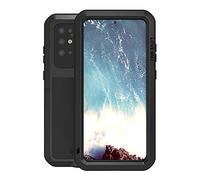 Love Mei Coque pour Samsung Galaxy S20 Plus Antichoc Anti-rayures hybride en aluminium et gel de silicone résistant avec film protecteur d'écran en verre trempé pour Samsung S20 Plus noir